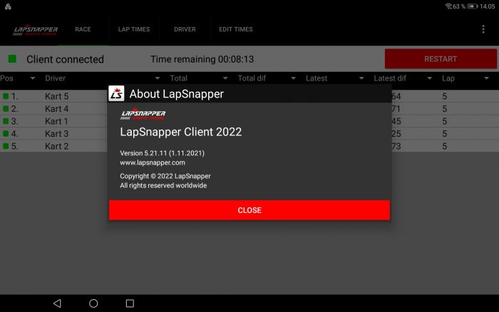 LapSnapper Client&Monitoring Software for Android - Image 17