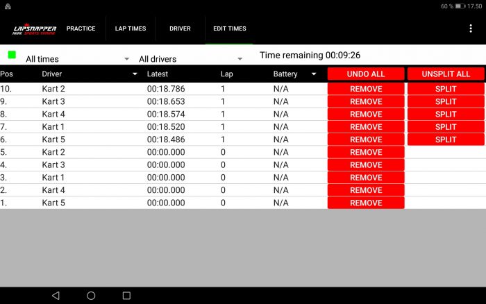 LapSnapper Lap Timing Software for Android Free Trial - Image 10